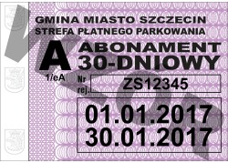 Abonament 30-dniowy na podstrefę A Abonament 30-dniowy podstrefa A
